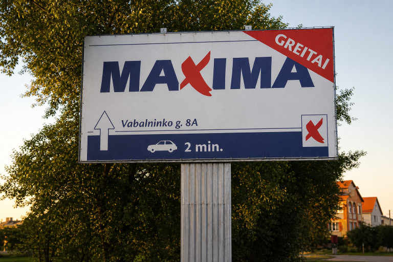 Dideli reklaminiai stendai
